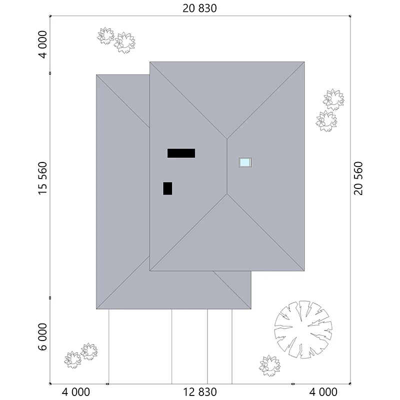 Проект двухэтажного дома 200 м² с гаражом